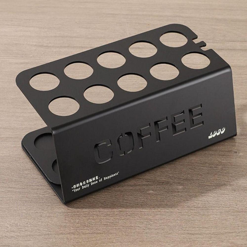 High Quality Metal Coffee Cell Stand with 10 Holes Coffee Bean Separator Storage Layer Glass Placement Display Rack