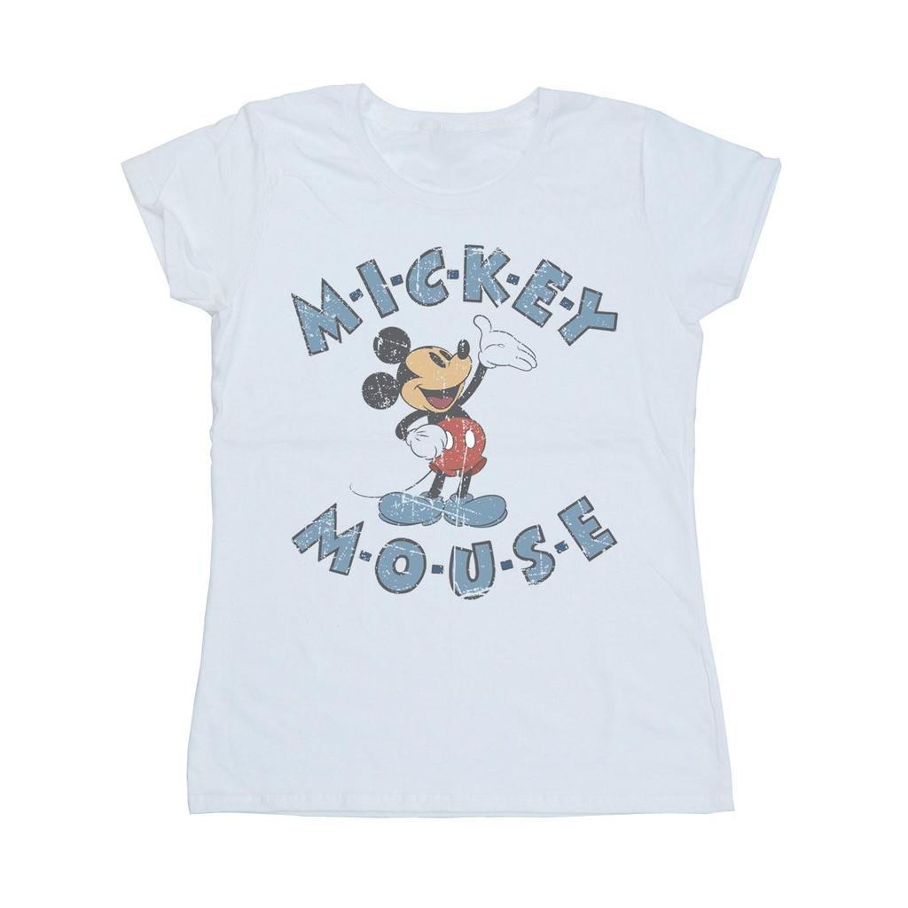 Disney Womens/Ladies Mickey Mouse Dash Cotton T-Shirt