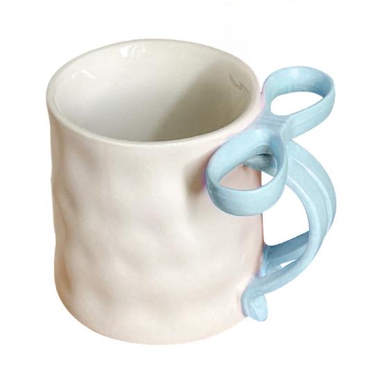 Керамическая кофейная кружка, элегантная чайная чашка для женщин, праздничная кружка с бантом и ручкой из ленты, кружка для горячих и холодных напитков, подарки на день рождения Святого Валентина
