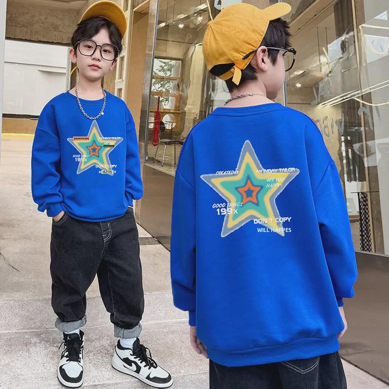 2023 Boys' Street Style Sweatshirt - Spring & Autumn Korean Trend