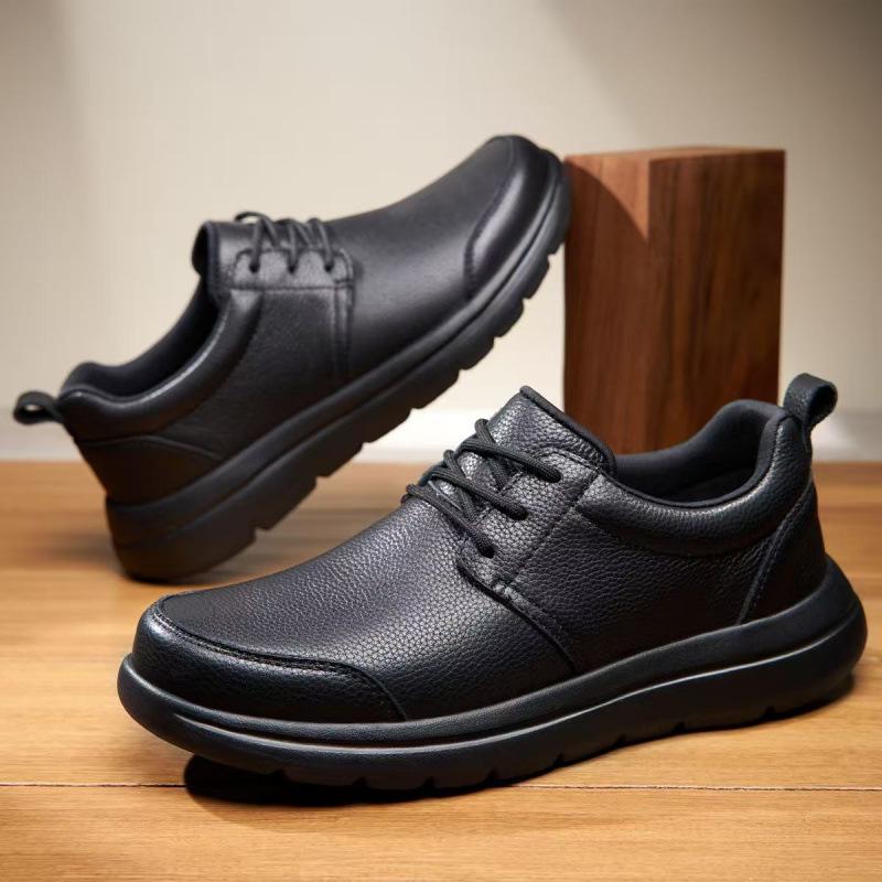Spring/Autumn Lightweight Breathable PU Soft Sole Lace-up Dad Shoes - Casual & Comfortable