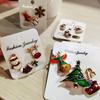 Sock Brooches Santa Claus Snowman Christmas Brooch Xmas Pins Enamel Badges Christmas Jewelry