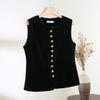 2025 Xiaoxiangfeng Velvet Vest High-end Sense Versatile Temperament European and American Style Outer Wear Vest Top