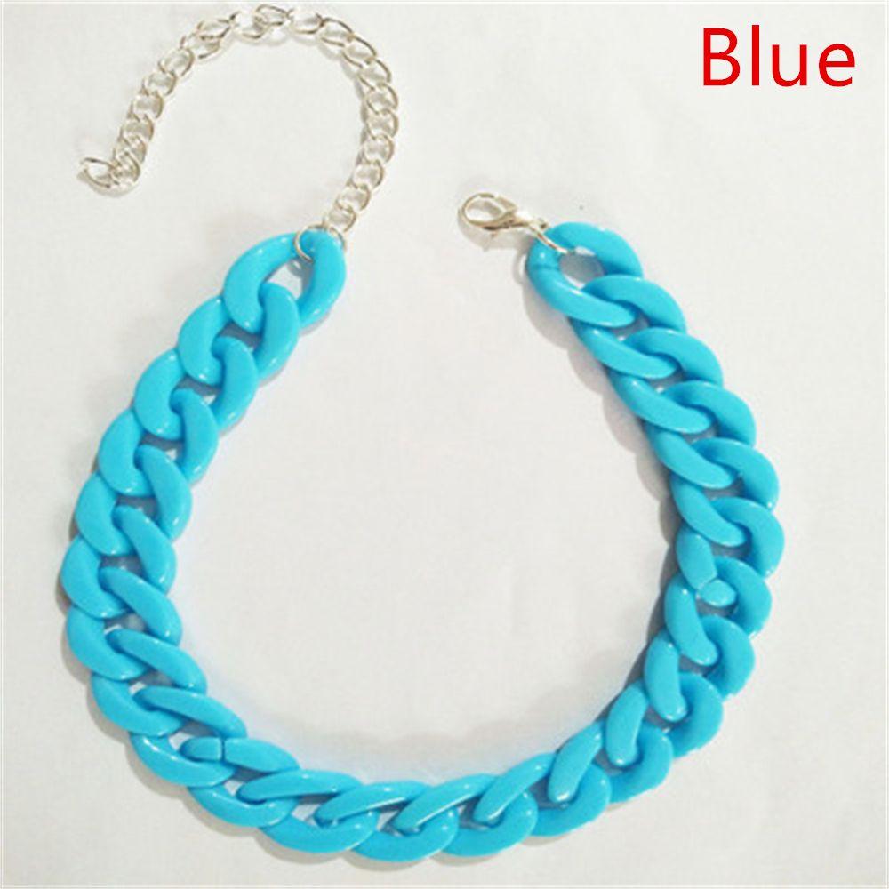 Cool Acrylic Rock Gothic Choker Chunky Chain Chain Necklace Punk Choker Pendant Hip Hop