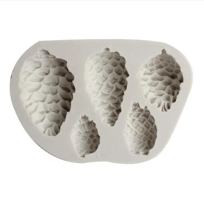 Christmas Pine Nut Silicone Mold Dessert Chocolate Lace Decoration DIY Cake Pastry Candy Molds Kitchen Resin Baking Tool