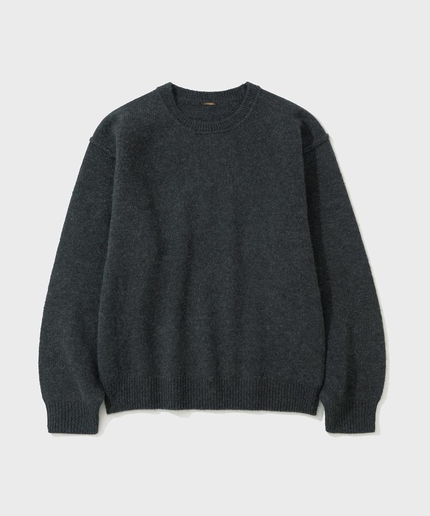 SHIRTER Shaggy Dog Reverse Seam Knit (Charcoal)