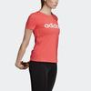 Adidas Футболка W D2M Lo Tee Training с принтом логотипа, винтажная, с круглым вырезом и коротким рукавом, женские топы, ярко-розовый флуоресцентный DU2083