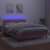 Maison Exclusive - Sommier à lattes de lit avec matelas et LED Rose 140x190 cm