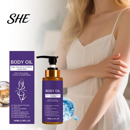 Deeply Hydrating Skin Repair Body Firming Oil, Nourishing Oil for Dry Skin, 100ml Lightweight Non Anti Aging Greasy Moisturizer, Care Treatment