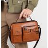 Male Messenger Bags High Quality Business Office Briefcase Fashion Crossbody Bags Men's Shoulder PU Leather Bags