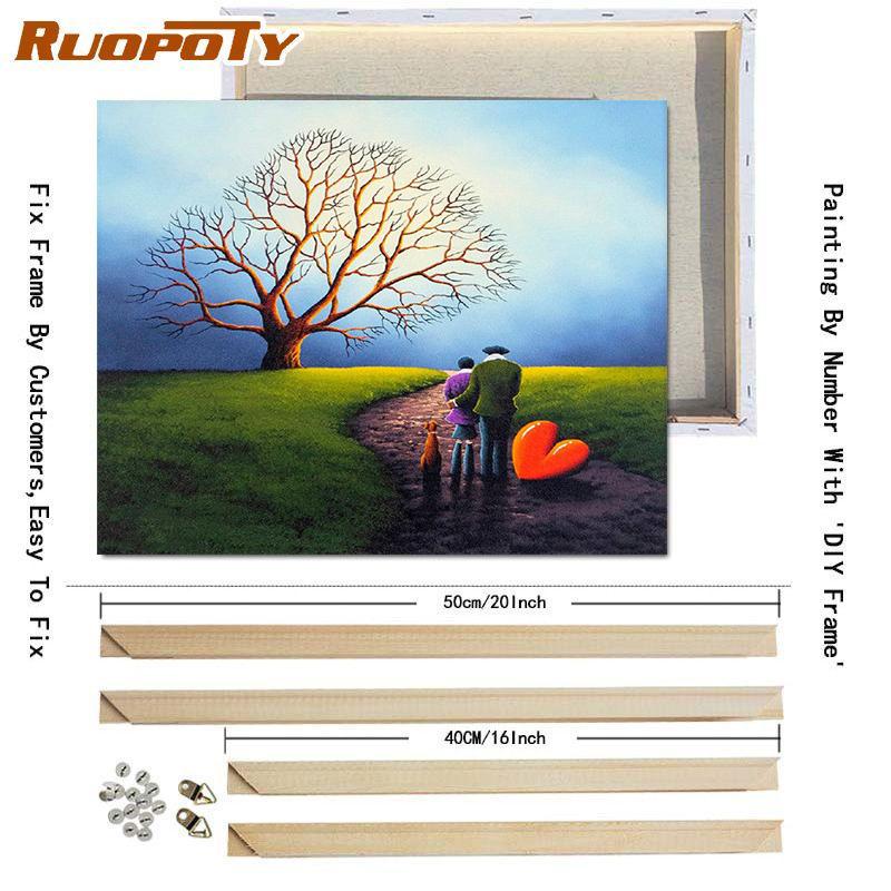 RUOPOTY Цифровая картина «сделай сам» Любовник Рисунок Картина Настенное искусство на холсте Цифровая ручная роспись Гостиная