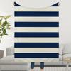 Blanket Throw Super Cosy Plush Stripes Horizontal Living Room Sofa Couch Blue Childish Birthday Gifts