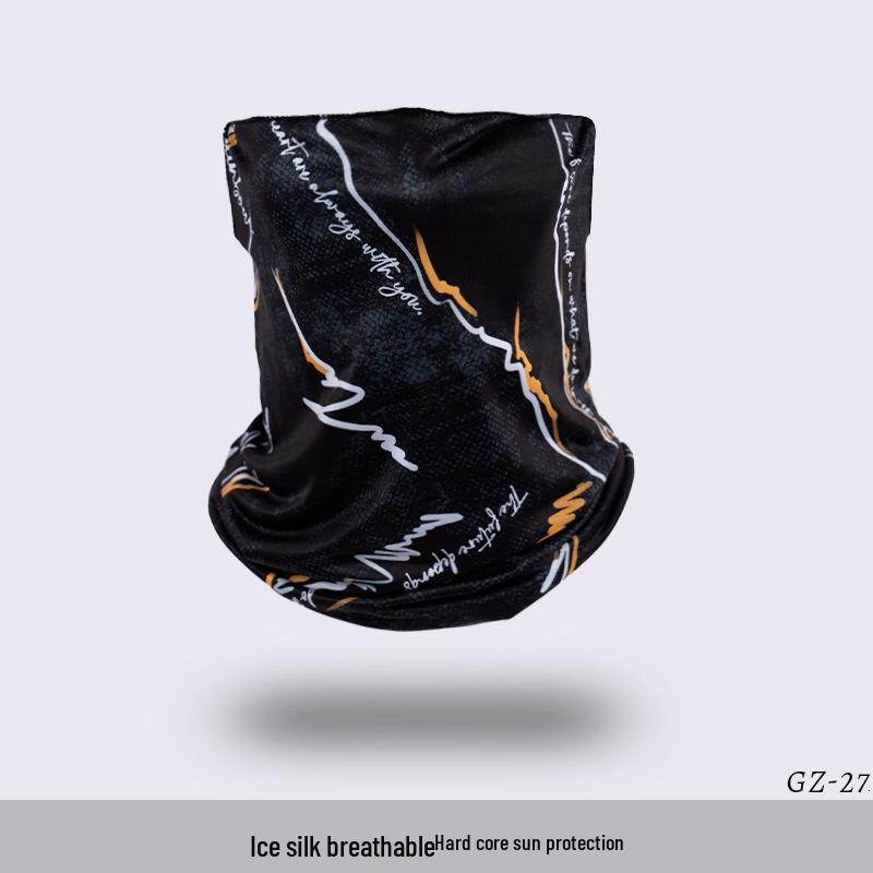 Ice Silk Ear-Hanging Face Mask - Breathable Sunshade & Neck Gaiter for Cycling & Sports