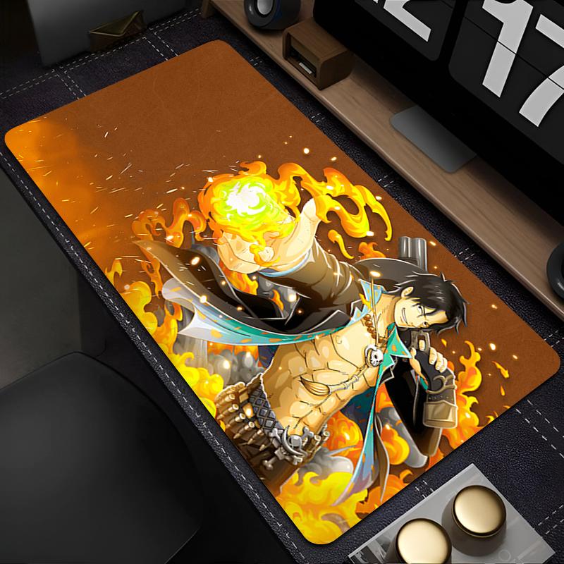 Anime Mouse Pad  one piece Ace Gaming Large Dywan Gamer Keyboard Pad Extended Desk Mat Table Carpet Mousepad For Computer