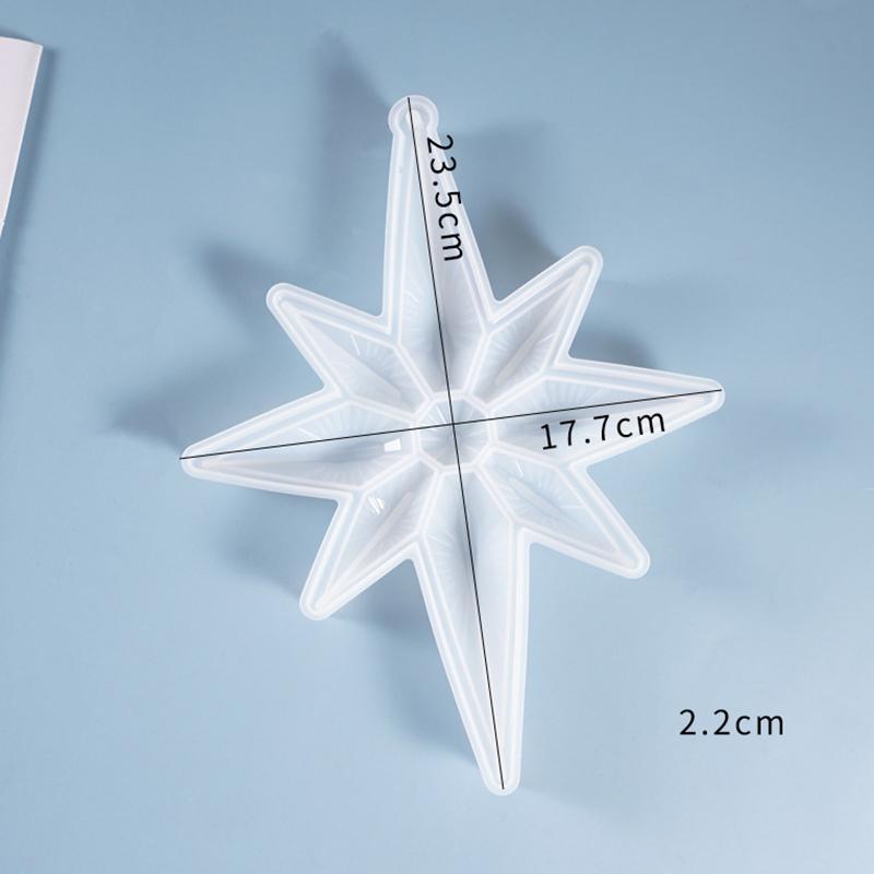 Octagonal Star Silicone Mold Christmas Decor Ornament Making Epoxy Resin Mold