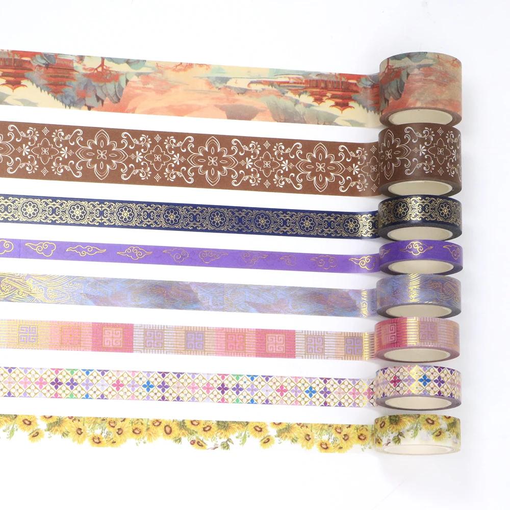 NEW 1X 10M Deco Waves Cloud Sunflower Architecture Cinta Washi Tape for Scrapbooking Masking Tape Cute Journal Kawaii Papelaria