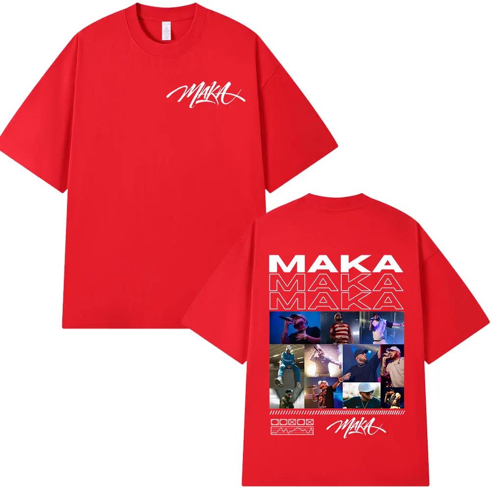 Rapper Maka 2025 Tour Graphic T Shirts Men Women Fashion Vintage T-shirt Casual Short Sleeve T Shirt Short Sleeve Streetwear