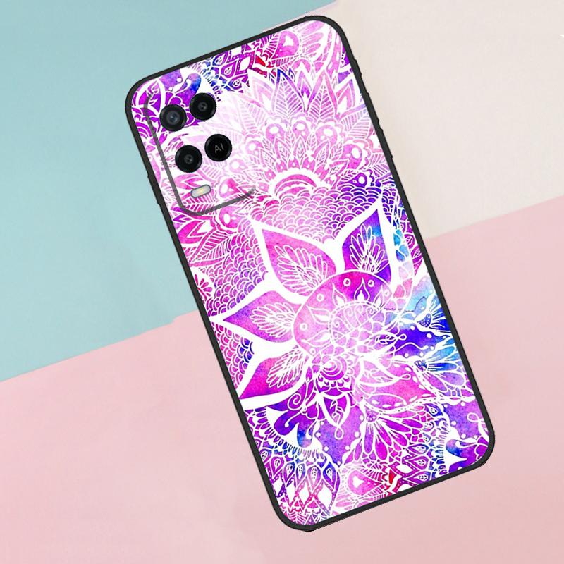 Индийская Цветочная Хна Мандала Для Чехла Телефона Oppo A16 A76 A96 A15 A80 A60 A40 A94 A54 A98 A78 A18 A38 A58 A17 A77 A74 A57S