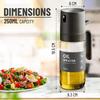 Glass Kitchen Oil Control Bottle Atomized State Glass Oil Pot  BBQ Baking Picnic Kitchen Tool