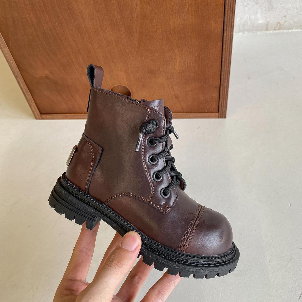 Кожаные детские ботинки в осеннем стиле - Распродажа