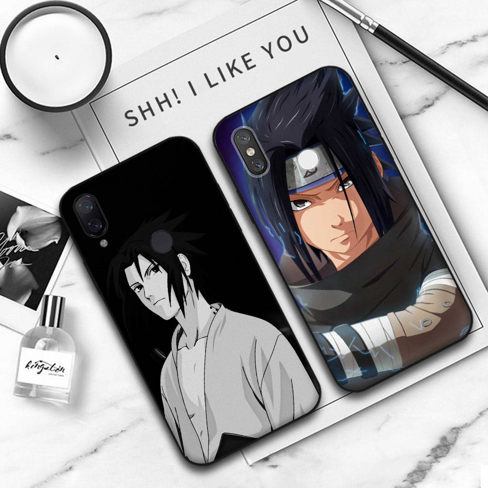 JW74 Наруто Саске черный мягкий чехол для Samsung Note 20 Lite S24 Ultra S23 A03 A05 A06 A11 A71 A15 A16 A13 A24 A25 A33 A52 A53 A50 M55 M35 Plus