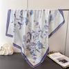 Fresh Atmosphere Simulation Silk High-End Printing Large Square Scarf Silk Scarf Shawl Headscarf Neck Protection Scarf