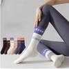 Носки для йоги, повседневные полосатые хлопковые дышащие носки для пилатеса, силиконовые нескользящие спортивные носки для фитнеса, тренажерного зала, танцев и танцев