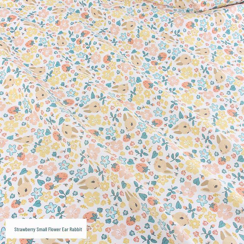 Тщательно отобранная хлопковая саржа с цветочным принтом для детского платья и детского постельного белья