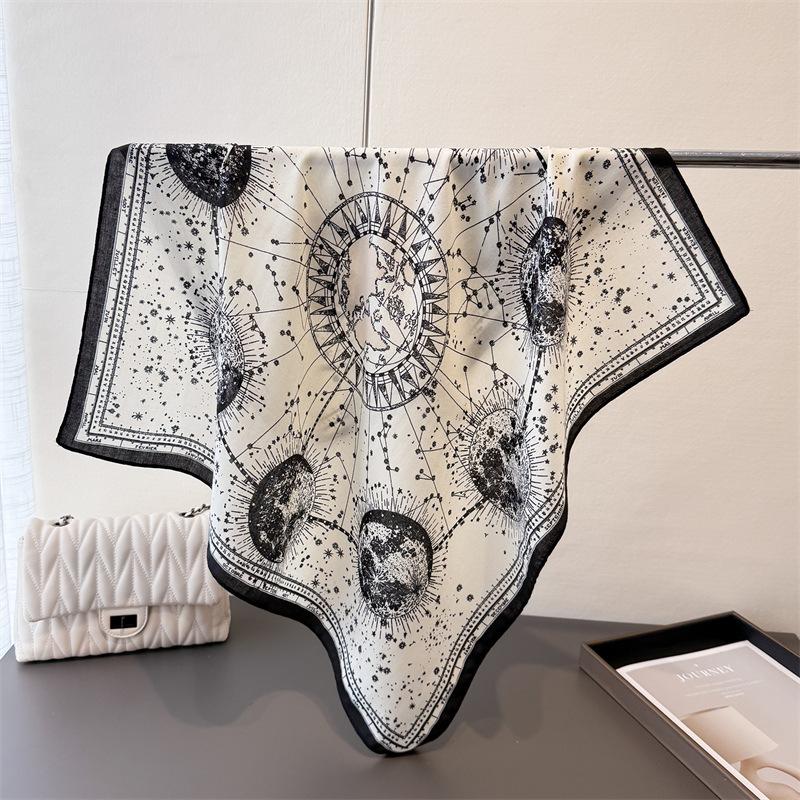 Горошек Стиль Елочка Узор Хлопок И Лен Маленький Квадратный Шарф Шелковый Шарф Имитация Бархата Головной Платок Шаль Шарф для Защиты от Солнца Женский Шарф