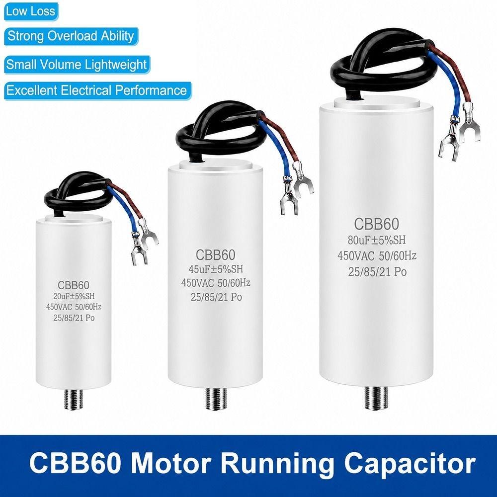 450V CBB60 Capacitor 4UF-100UF Start Capacitor Reliable Motor Run Capacitor
