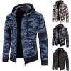 Мужская мода для отдыха с длинным рукавом теплая куртка с капюшоном с камуфляжным принтом Топ