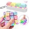 Keyboard Fidget Toy with LED Light Keyboard Fidget Keychain 9-in-1 Keyboard Decompression Button Stress Relief Fidget Gifts