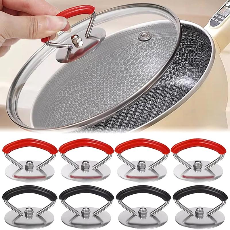 1 шт. универсальные ручки для посуды, противоожоговые ручки для крышек кастрюль, нержавеющая сталь, сменные ручки для крышек посуды