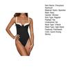 Women Sexy Monokini Patchwork Color Backless One Piece Swimsuit Underwire Support Sling Bathing Suit Beachwear