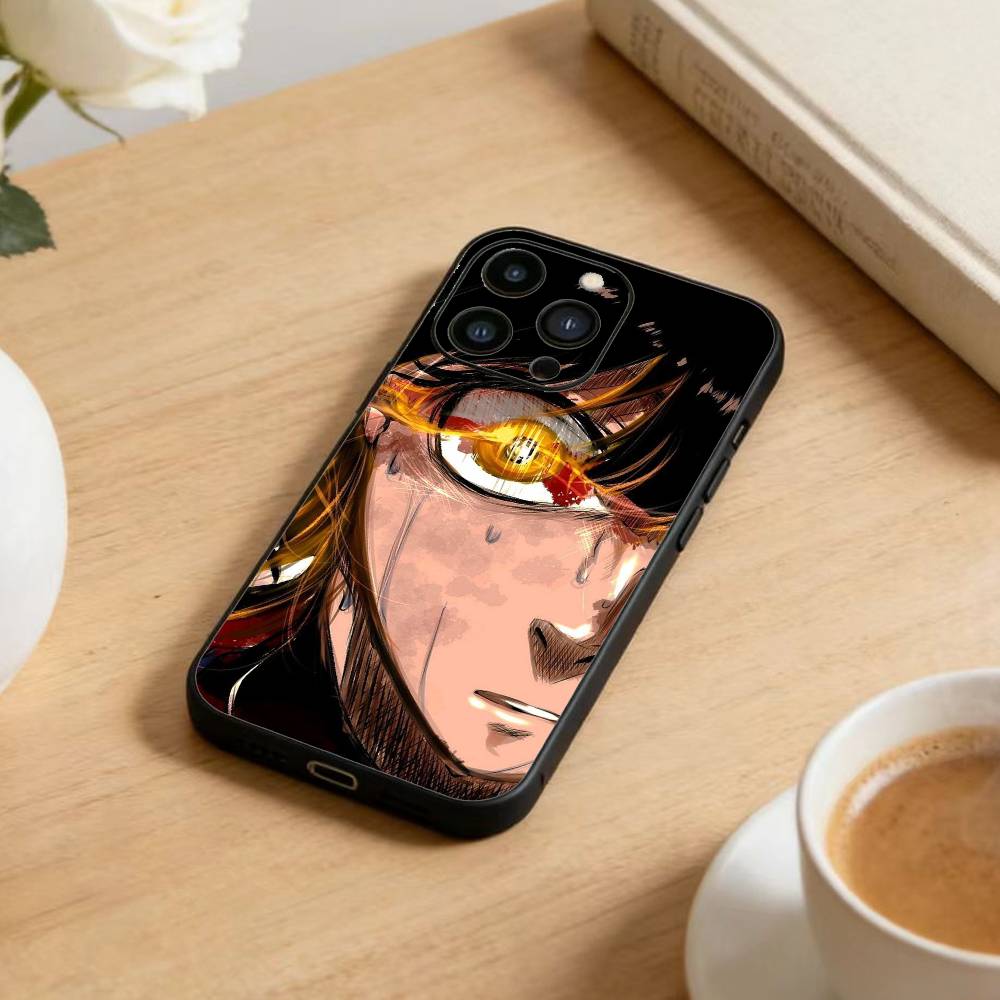 Аниме Трент B-Синий L-Замок Чехол для телефона Для iPhone 17 16 15 14 13 12 Max Plus Силиконовый Черный Чехол