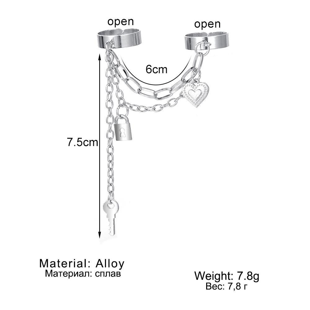 Новинка 2022 года, простые модные элегантные ювелирные изделия для мужчин и женщин, универсальное кольцо с подвеской в виде сердца, набор ключей с подвеской