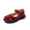 Обувь для девочек из кожи, новинка 2024 года, детская мода из искусственной кожи, повседневные неглубокие мокасины, детская обувь на липучке, весна-осень, элегантная платформа