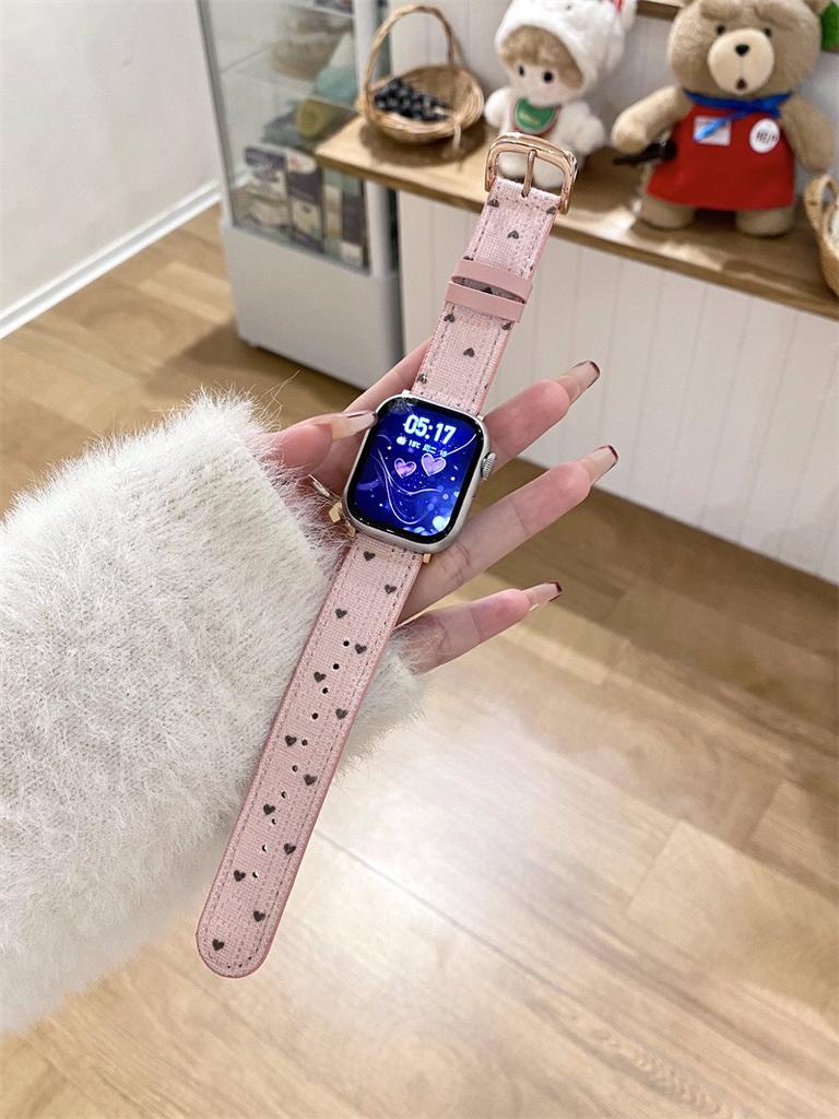 For Apple S11 Watch iwatch10 Love Corduroy Strap Applewach9876SE/Ultra