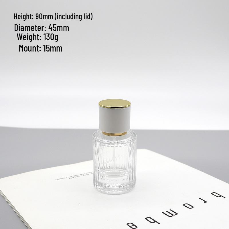 Spot 50ml Vertical Stripe Transparent Spray Perfume Sample Bottle