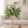 Lifelike Artificial Lemon Branch Green Leaves Simulation Fruit Tree Fake Fruit Props Restaurant