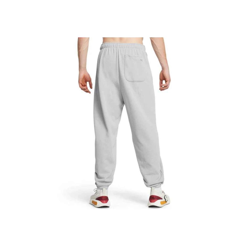 Under Armour Icon Hwt Terry Letter Print Дышащие удобные повседневные брюки со средней талией Мужские брюки светло-серые 1386551-011