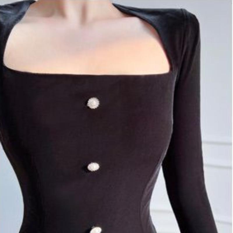 Винтажное бархатное черное облегающее платье, женское ретро кружевное платье с запахом, вечерние элегантные вечерние платья, облегающее модное весеннее платье