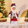 Рождественская поющая игрушка Санта-Клаус Рождественское украшение Подарки на новоселье Светящаяся фигурка Санты для детей Домашний офис Праздничная полка