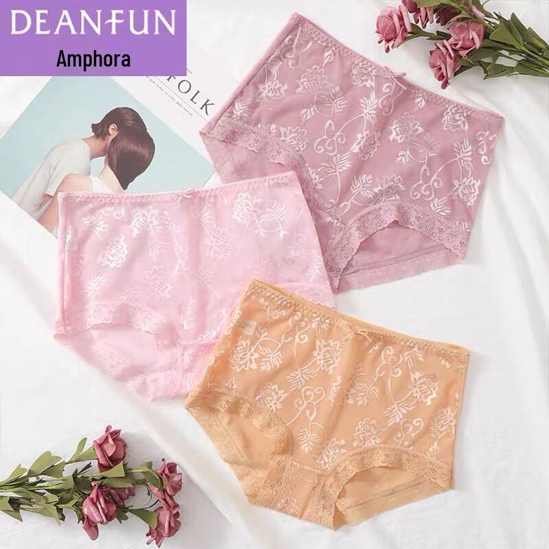Deanfun Женские бесшовные кружевные трусы-боксеры (2-Pack)