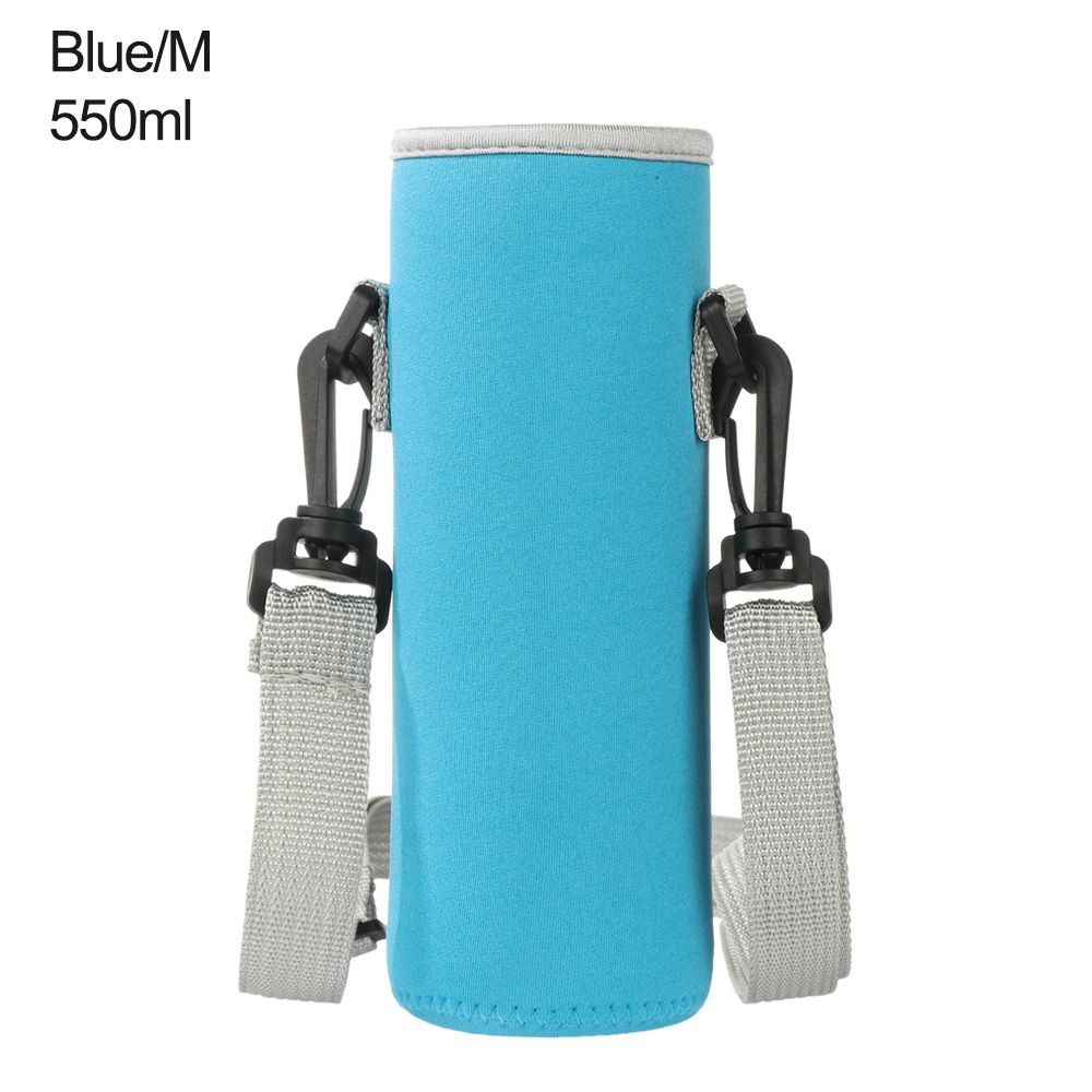Water Bottle Cover Bag Pouch With Strap Neoprene Water Pouch Holder Shoulder Strap Black Bottle Carrier Insulat Bag