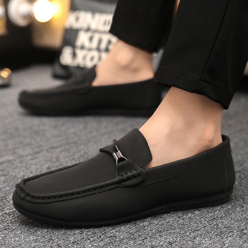 Весенняя и летняя повседневная обувь модная обувь мужская обувь Doudou облегающая обувь мужская ленивая обувь облегающая обувь трендовая мужская обувь с одной педалью тканевая обувь