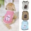 Новый жилет для домашних животных, маленькое платье, дышащий маленький костюм с милым медведем и принтом, летний средний жилет для щенков и котят, товары для домашних животных