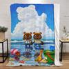 Animal Crossing Decorative Blanket Sofa Winter Custom Blankets Characters Luxury Bedding Home Interior Beach Towel Fluffy Plaid