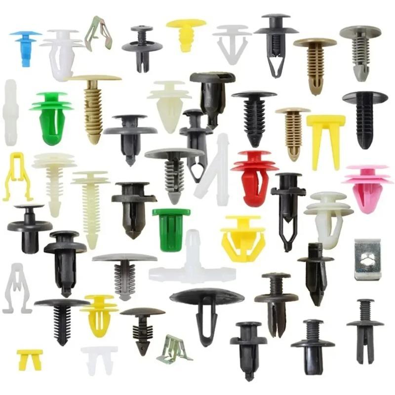 Car Fastener Clips 500Pcs Mixed Car Fastener Universal Car Bumper Retainer Clips Plastic Push Rivet Door Clips Panel