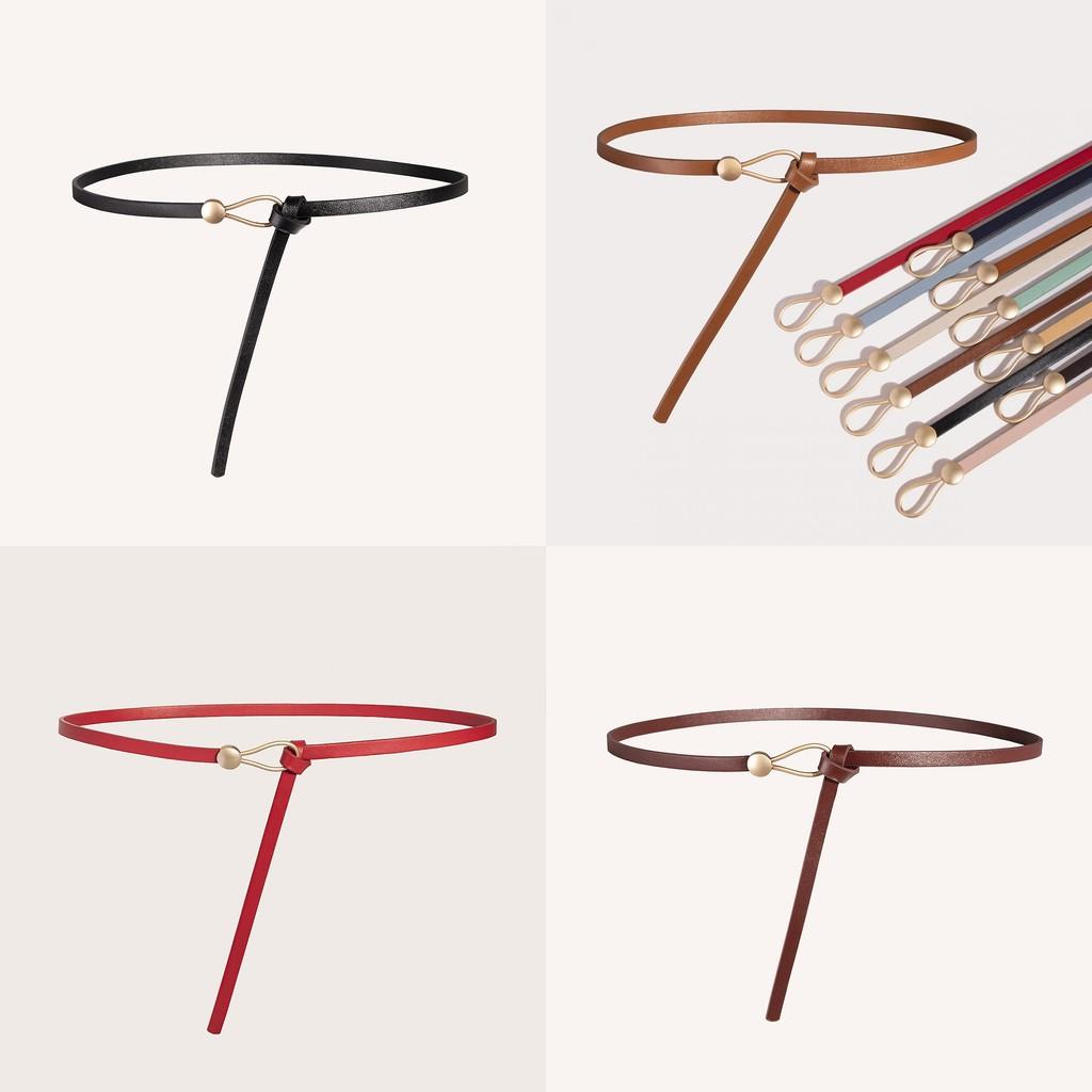 Тонкий пояс из ПУ с металлической пряжкой для повседневного платья и в стиле ретро